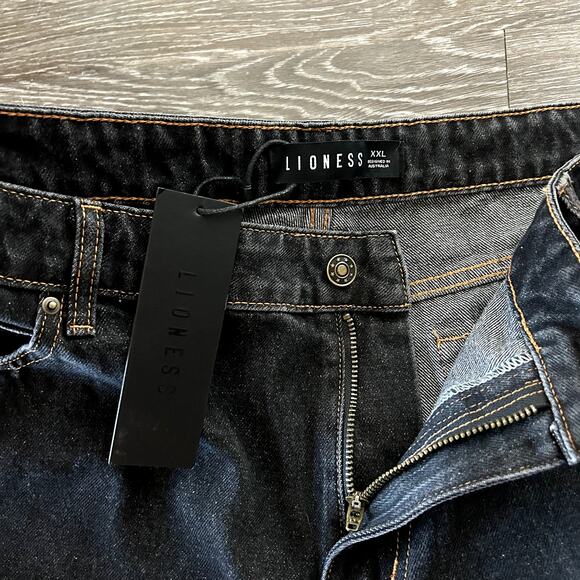 NWT Lioness Top Model Jeans Charcoal Size XXL / 12 Wide Leg Straight Denim Pants - Picture 11 of 15